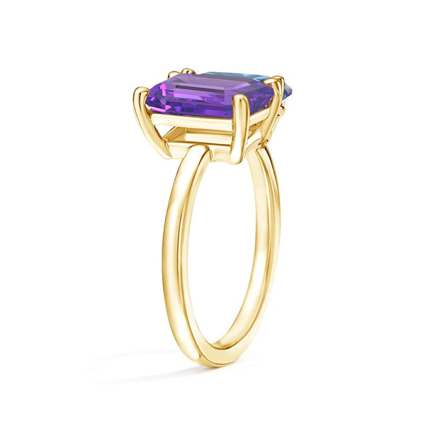 Toi et Moi Personalized Amethyst Birthstone Anniversary Ring