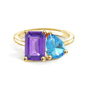 Toi et Moi Personalized Amethyst Birthstone Anniversary Ring
