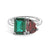 Toi et Moi Personalized Emerald Birthstone Anniversary Ring