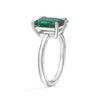Toi et Moi Personalized Emerald Birthstone Anniversary Ring