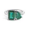 Toi et Moi Personalized Emerald Birthstone Anniversary Ring