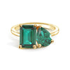 Toi et Moi Personalized Emerald Birthstone Anniversary Ring