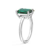 Toi et Moi Personalized Emerald Birthstone Anniversary Ring