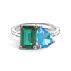 Toi et Moi Personalized Emerald Birthstone Anniversary Ring