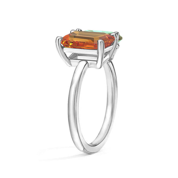 Toi et Moi Personalized Citrine Birthstone Anniversary Ring
