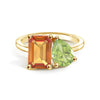 Toi et Moi Personalized Citrine Birthstone Anniversary Ring