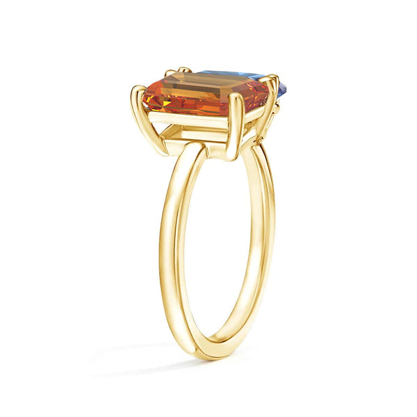 Toi et Moi Personalized Citrine Birthstone Anniversary Ring