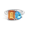 Toi et Moi Personalized Citrine Birthstone Anniversary Ring