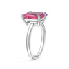 Toi et Moi Personalized Pink Tourmaline Birthstone Anniversary Ring