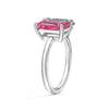 Toi et Moi Personalized Pink Tourmaline Birthstone Anniversary Ring
