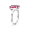 Toi et Moi Personalized Pink Tourmaline Birthstone Anniversary Ring