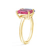 Toi et Moi Personalized Pink Tourmaline Birthstone Anniversary Ring
