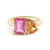 Toi et Moi Personalized Pink Tourmaline Birthstone Anniversary Ring