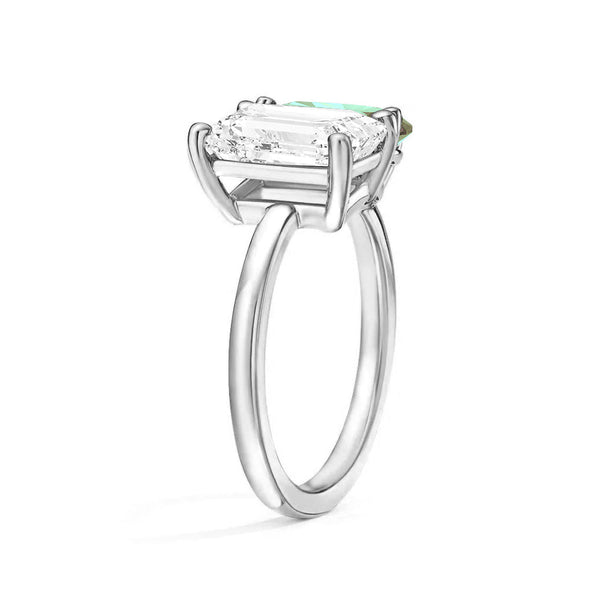 Toi et Moi Personalized White Sapphire Birthstone Anniversary Ring