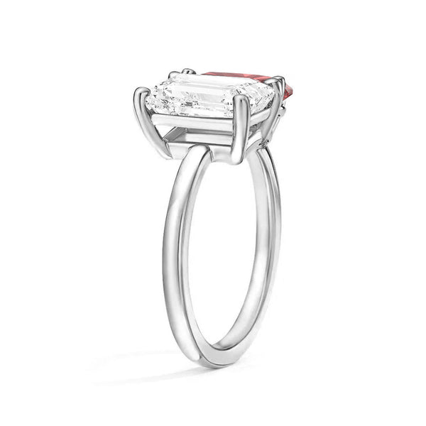 Toi et Moi Personalized White Sapphire Birthstone Anniversary Ring