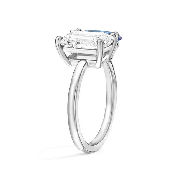 Toi et Moi Personalized White Sapphire Birthstone Anniversary Ring
