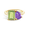 Toi et Moi Personalized Peridot Birthstone Anniversary Ring