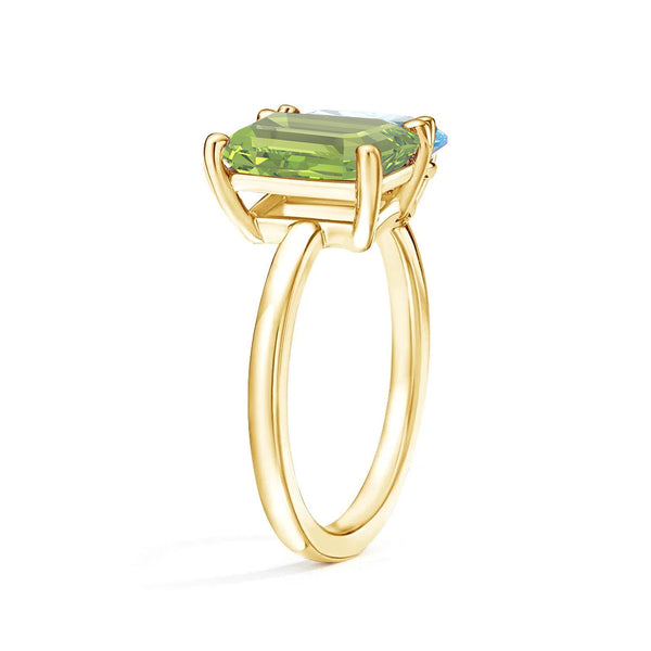 Toi et Moi Personalized Peridot Birthstone Anniversary Ring