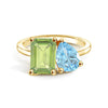 Toi et Moi Personalized Peridot Birthstone Anniversary Ring