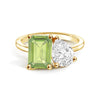 Toi et Moi Personalized Peridot Birthstone Anniversary Ring