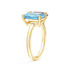 Toi et Moi Personalized Aquamarine Birthstone Anniversary Ring