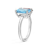 Toi et Moi Personalized Aquamarine Birthstone Anniversary Ring