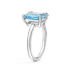Toi et Moi Personalized Aquamarine Birthstone Anniversary Ring