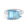 Toi et Moi Personalized Aquamarine Birthstone Anniversary Ring