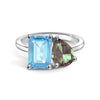Toi et Moi Personalized Aquamarine Birthstone Anniversary Ring