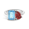 Toi et Moi Personalized Aquamarine Birthstone Anniversary Ring