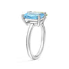 Toi et Moi Personalized Aquamarine Birthstone Anniversary Ring
