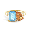 Toi et Moi Personalized Aquamarine Birthstone Anniversary Ring
