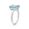 Toi et Moi Personalized Aquamarine Birthstone Anniversary Ring