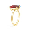 Toi et Moi Personalized Ruby Birthstone Anniversary Ring