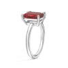 Toi et Moi Personalized Ruby Birthstone Anniversary Ring