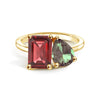 Toi et Moi Personalized Ruby Birthstone Anniversary Ring