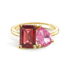 Toi et Moi Personalized Ruby Birthstone Anniversary Ring