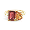 Toi et Moi Personalized Ruby Birthstone Anniversary Ring