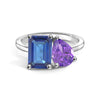 Toi et Moi Personalized Sapphire Birthstone Anniversary Ring