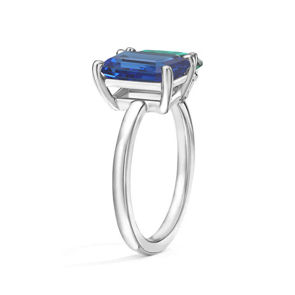 Toi et Moi Personalized Sapphire Birthstone Anniversary Ring