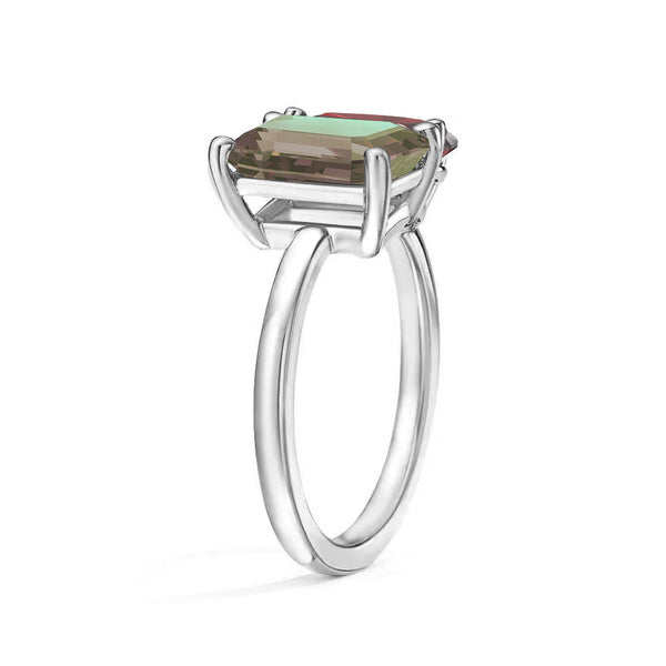 Toi et Moi Personalized Alexandrite Birthstone Anniversary Ring