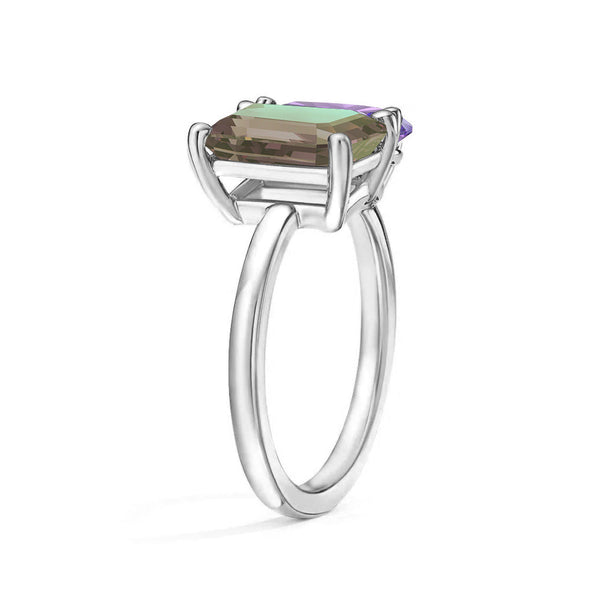 Toi et Moi Personalized Alexandrite Birthstone Anniversary Ring