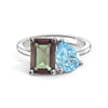 Toi et Moi Personalized Alexandrite Birthstone Anniversary Ring