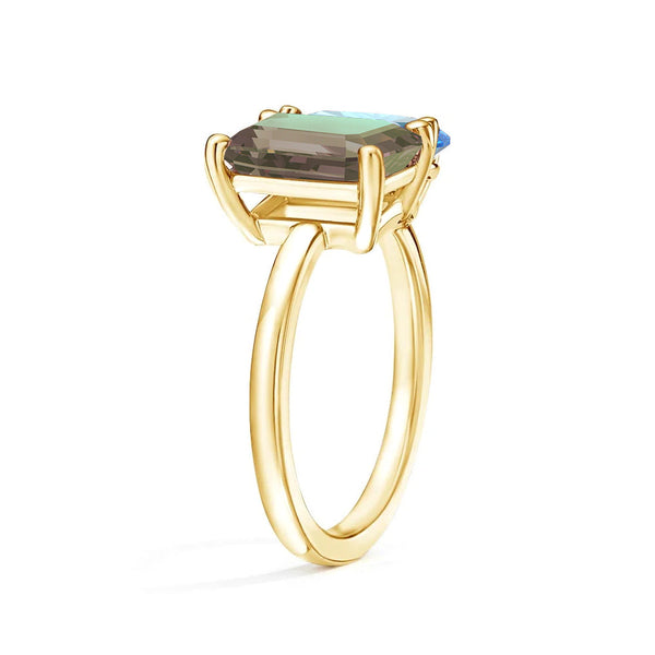 Toi et Moi Personalized Alexandrite Birthstone Anniversary Ring