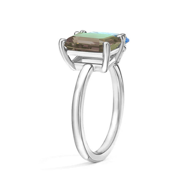 Toi et Moi Personalized Alexandrite Birthstone Anniversary Ring
