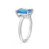 Toi et Moi Personalized Blue Topaz Birthstone Anniversary Ring