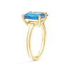 Toi et Moi Personalized Blue Topaz Birthstone Anniversary Ring