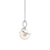 8mm Freshwater Cultured Pearl Spiral Pendant with Moissanite Accent