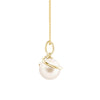 8mm Freshwater Cultured Pearl Spiral Pendant with Moissanite Accent