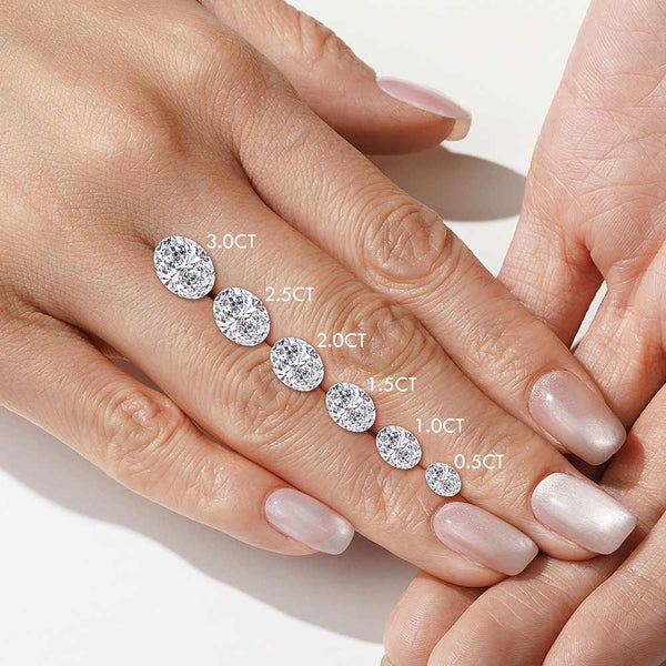 Classic Solitaire Oval Cut Moissanite Engagement Ring